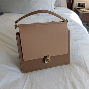 Polene Tan and Brown Crossbody Bag